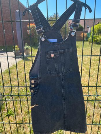 Salopette en jean grise Zara fille 10 ans neuve