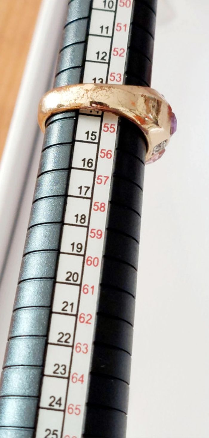 Bague fantaisie 55 doré - photo numéro 5