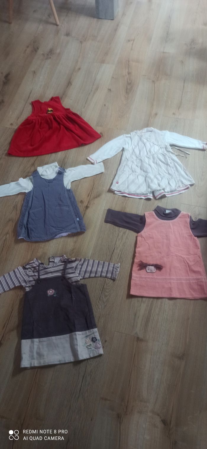 Lot de 5 ensembles robes 12 mois