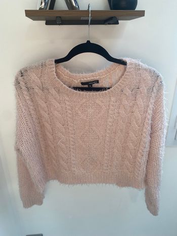 Pull croc top rose poudrée de chez Tally weilj taille 38 en TBE 