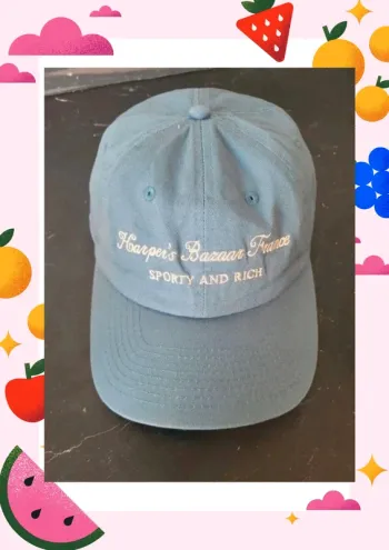 Casquette bleue sporty and rich Harper's Bazaar France édition limitée