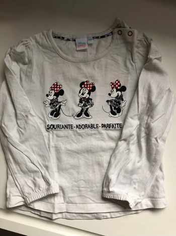 T shirt Disney Minnie 3 ans Manches longues