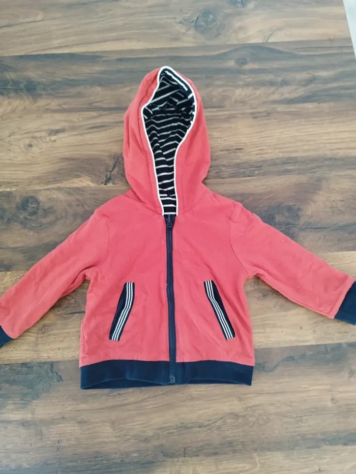 Veste zippée réversible "Terre de Marins" - Taille  18 mois (81 cm) - photo numéro 4