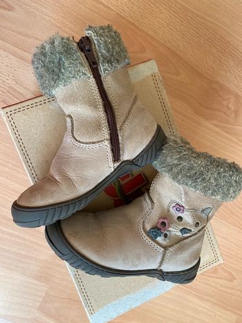 Belle paire de bottes chaudes beiges Bopy T. 22 fille
