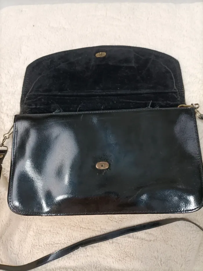 Pochette sac à main cuir vernis synthétique - photo numéro 4