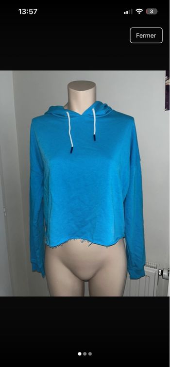 Sweat à capuche bleu