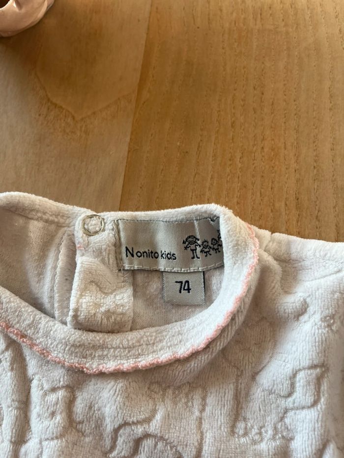 Pyjama une pièce blanc 12 mois - photo numéro 3