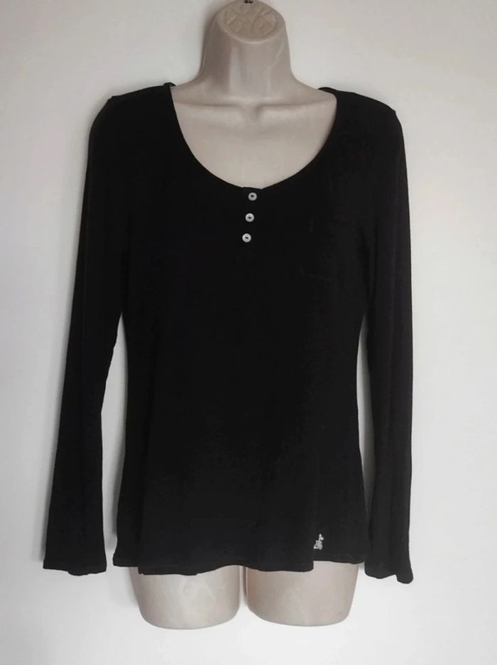 Tee-shirt Noir drapeau gris y2k / Banana Moon - 36/S à 38/M - photo numéro 8