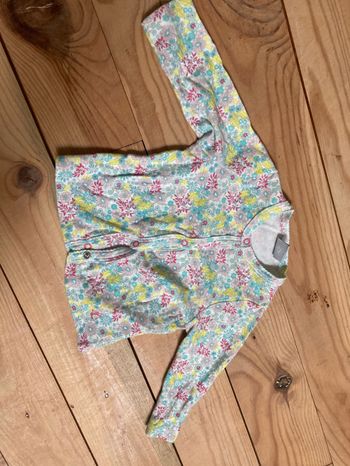 Gilet fin petit bateau à fleurs