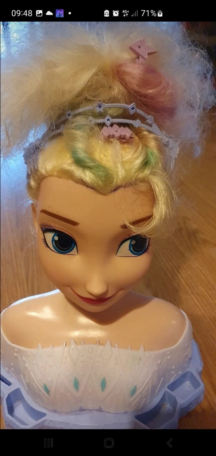 tête à coiffer elsa la reine des neiges - photo numéro 5