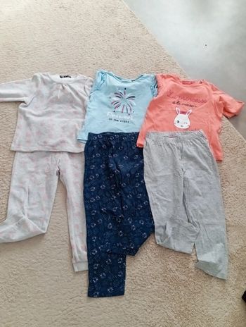 Lot de 3 pyjamas fille 3/4 ans