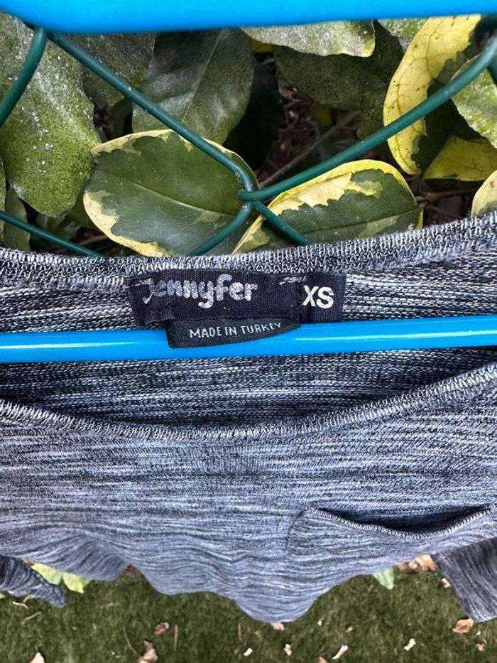 T-shirt manches longues gris chiné - photo numéro 3