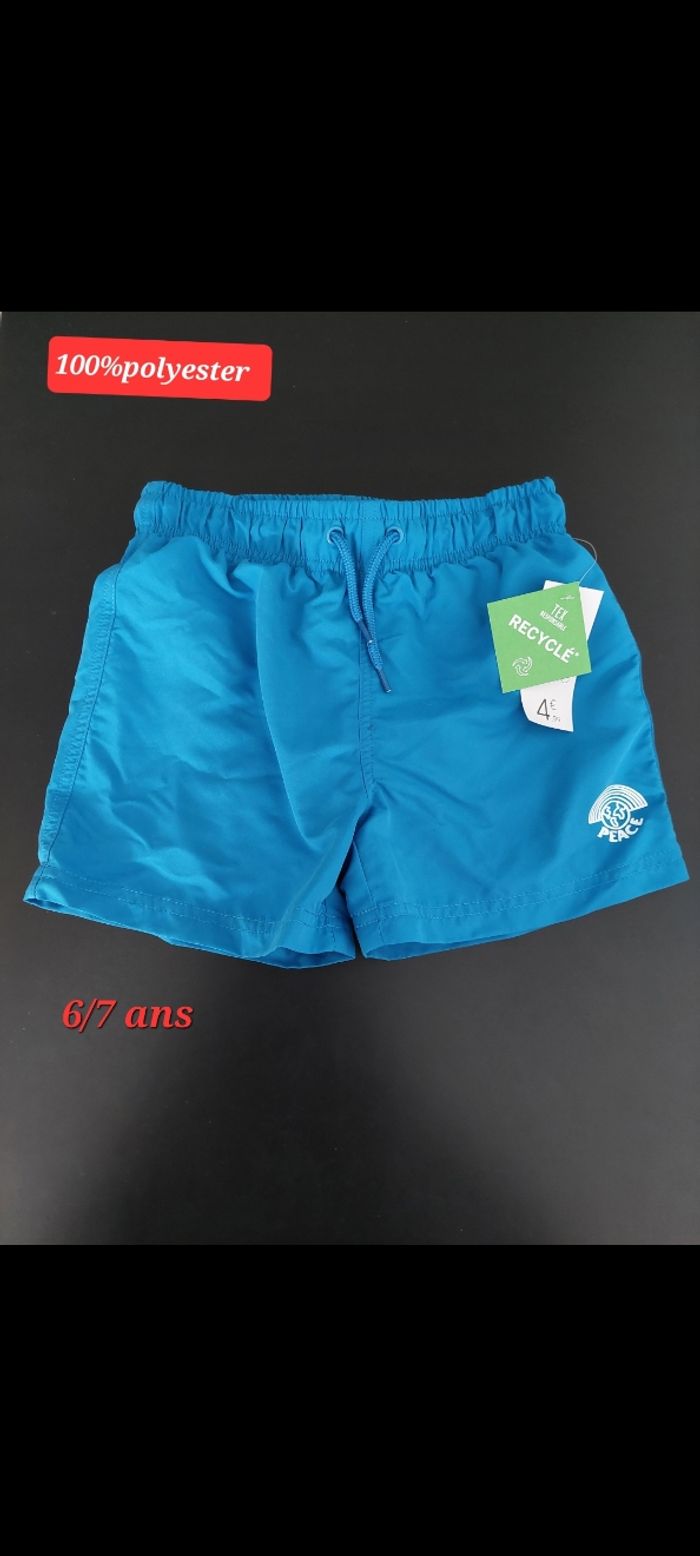 Short bleu turquoise garçon 6/7ans