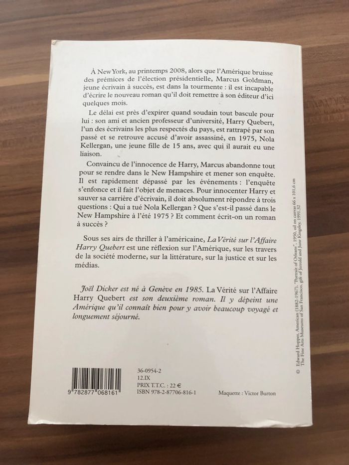 Livre grand format « La vérité sur l’affaire Harry Quebert » - photo numéro 2
