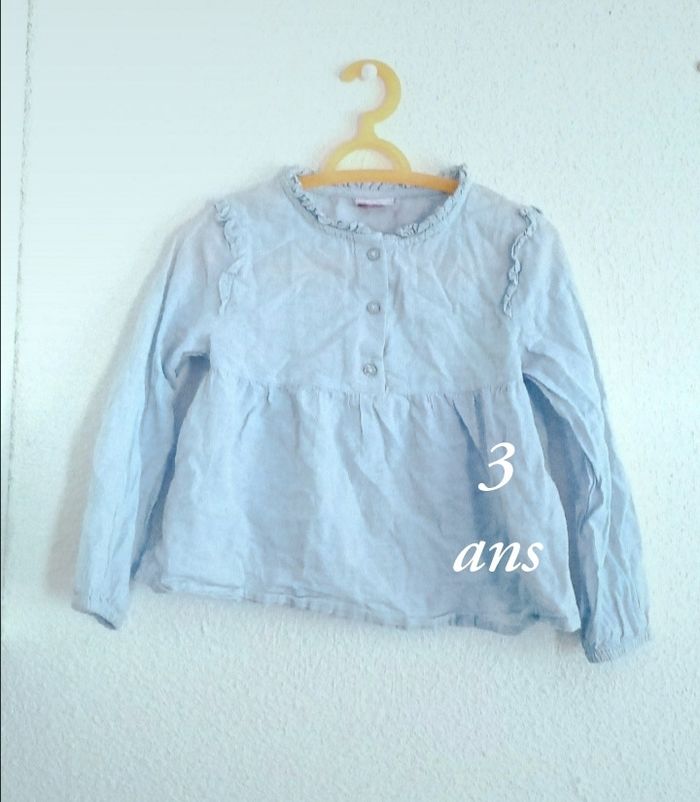 3 ans tao blouse chemise bleu clair print été /Excellent état - photo numéro 12