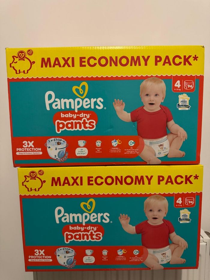 Les couches Pampers taille 4 en baby dry pants