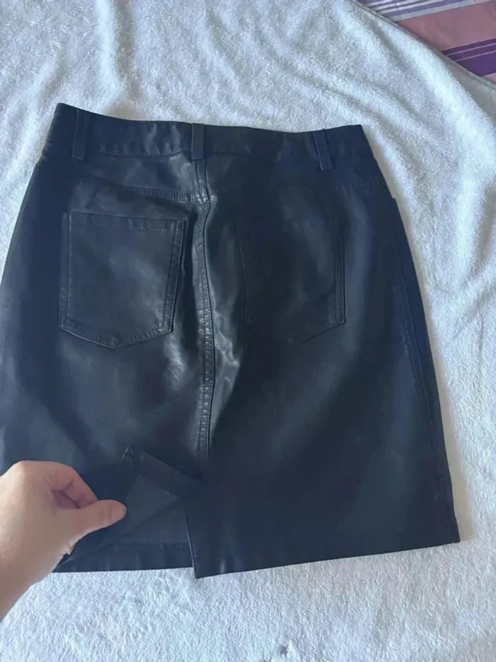 Jupe noir simili cuir taille xs Noisy May - photo numéro 3