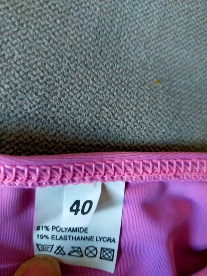 Bas de maillot de bain rose uni – Haute Pression - photo numéro 4