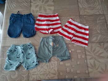 Lot 5 shorts 9 mois 74 cm