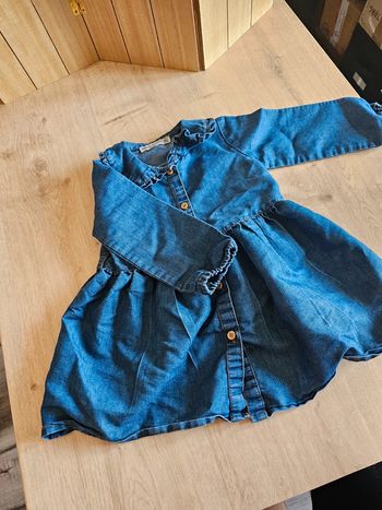 Robe fille légère 18 mois, bleu jean