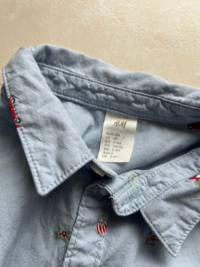 Chemise en coton Noël 3-4 ans H&M - photo numéro 2