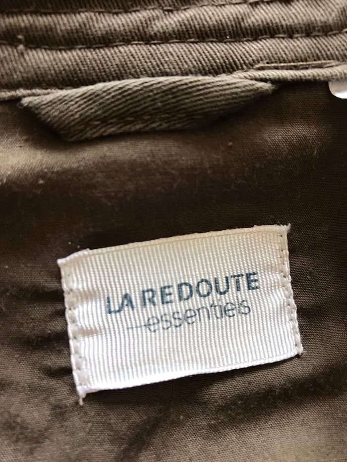 La Redoute veste printemps automne femme non doublée en coton marron ceinture T40 - photo numéro 3