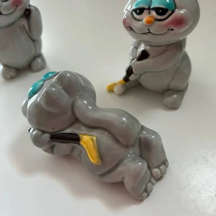 Lot 3 figurines céramique nermal garfield vintage - photo numéro 10