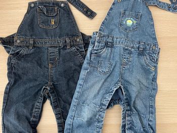 Lot 2 salopettes jeans garçon