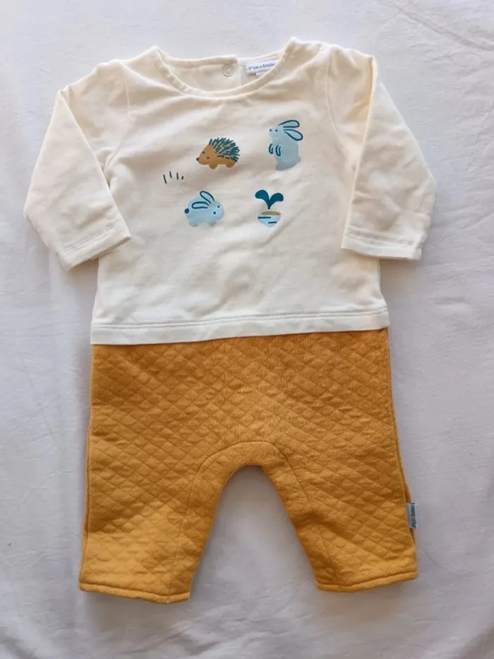 Pyjama molleton Ptit bisou 1 mois
