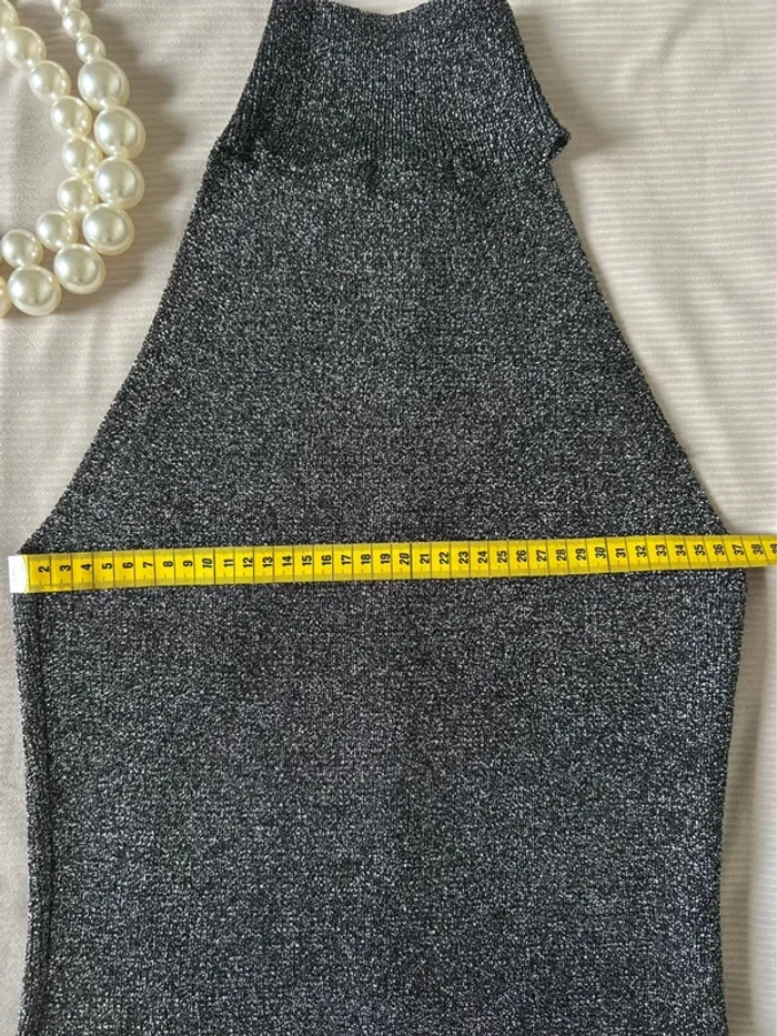 Débardeur gris argenté, H&M taille S - photo numéro 5