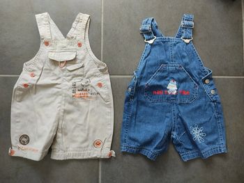 Lot de 2 Salopettes short  6 mois