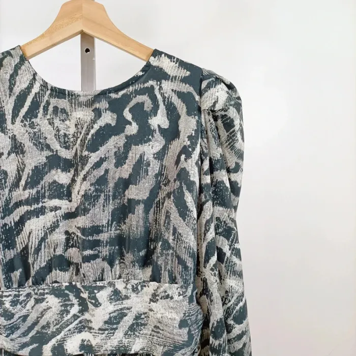 Robe imprimé animalier Retro & Icone – manches longues, taille L A1068 - photo numéro 3