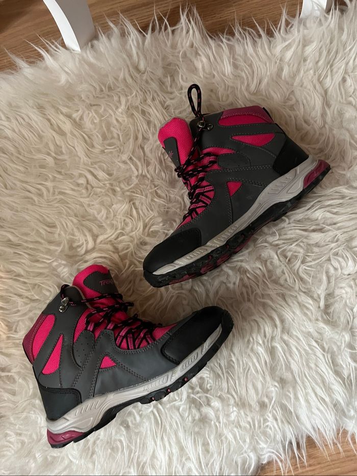 Chaussures de marche montantes fille rose T35 TREKTEC  TBE 🥾 - photo numéro 9
