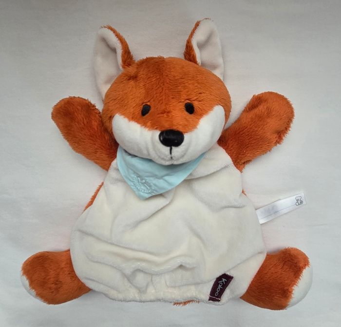 Doudou marionnette Renard roux et blanc- Kaloo