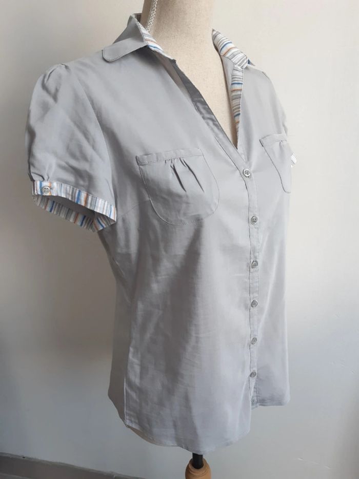Chemise grise cintrée Logoclub T40 - photo numéro 3