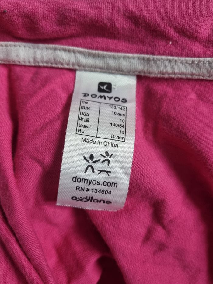 Gilet zippé de sport rose 10ans - photo numéro 4