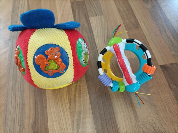 Lot jouets bébé balle musicale+hochet dents VTech - photo numéro 3
