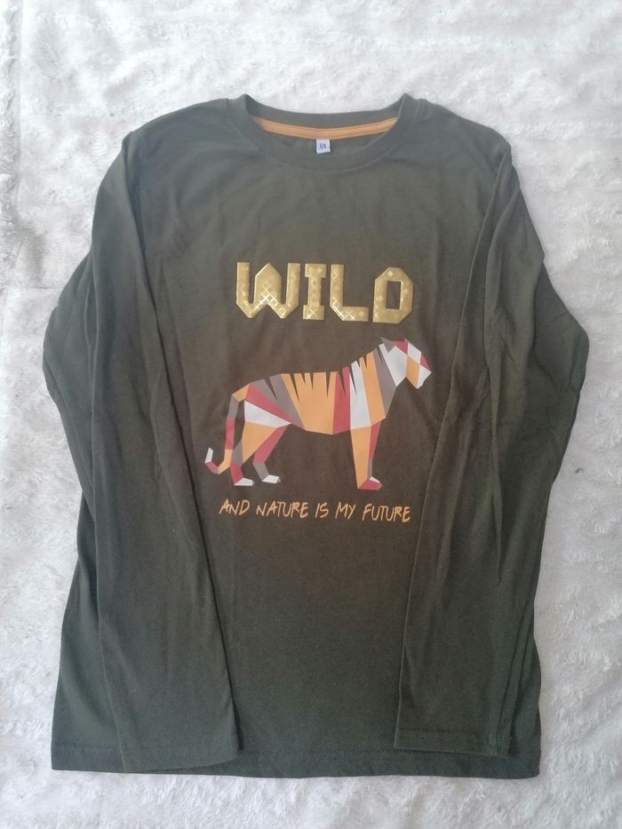 T-shirt 🐯 manches longues garçon 12 ans - photo numéro 2