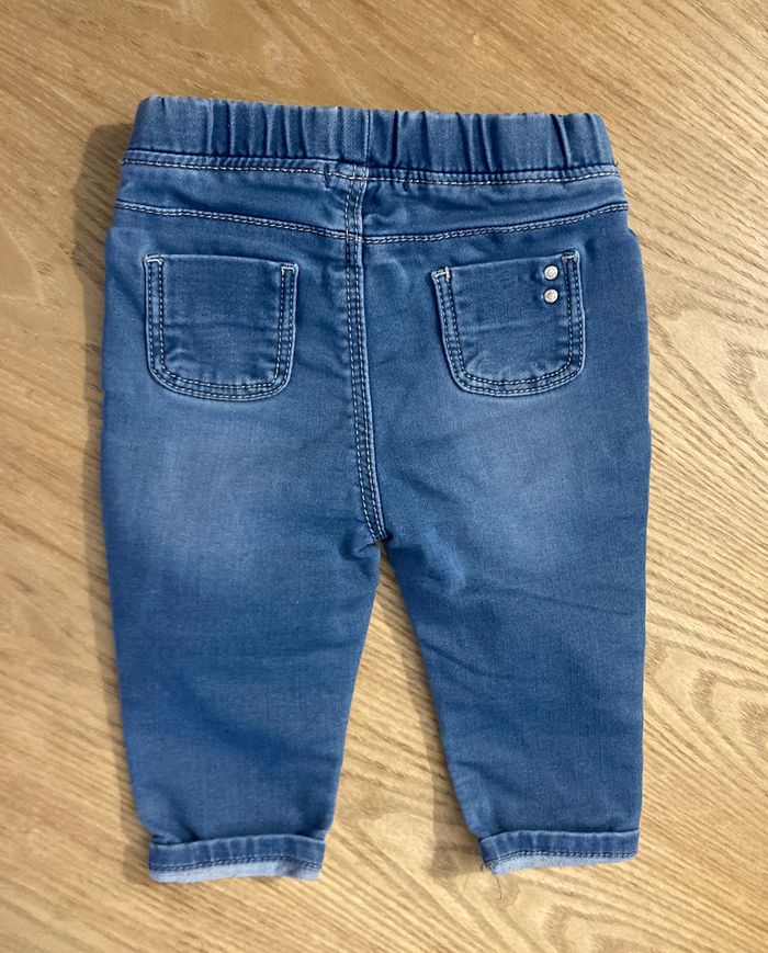 Jegging pantalon jean avec revers taille 6 mois - photo numéro 2