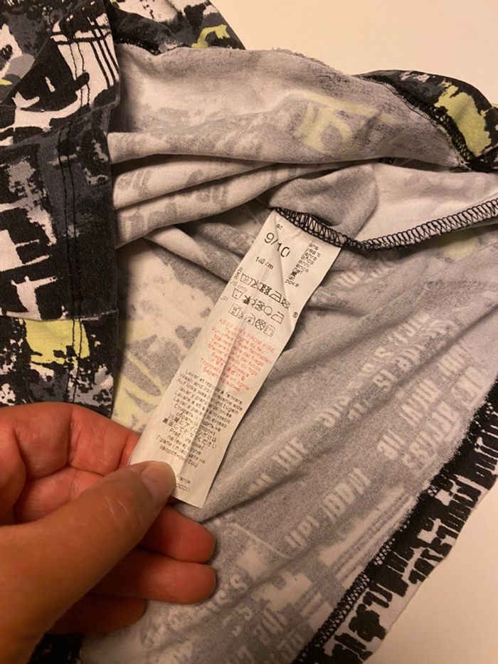 Robe graffiti noir blanc jaune 3 pommes 9/10ans 140cm - photo numéro 3