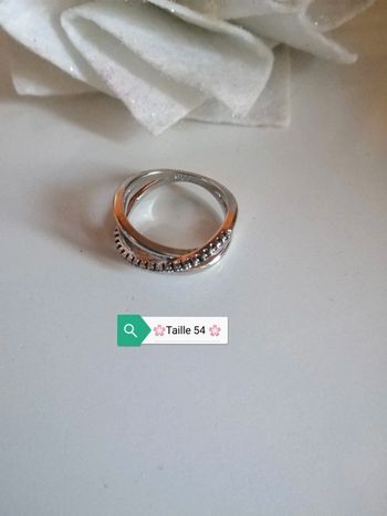 🌸Anneau triple infinity en argent 925 et zirconium Taille 54 Neuve 🌸