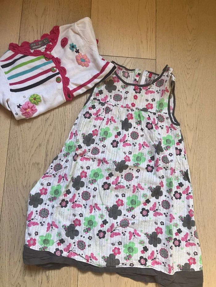 Robe été sans manches + gilet 5 ans Orchestra