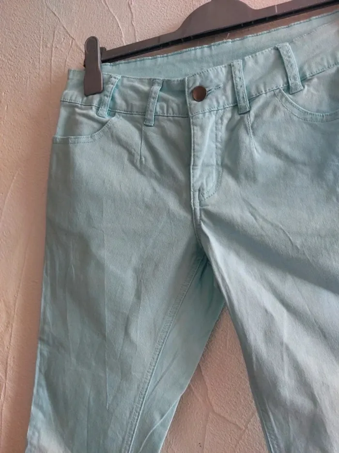 Pantacourt chino vert clair Taille 40 - photo numéro 2