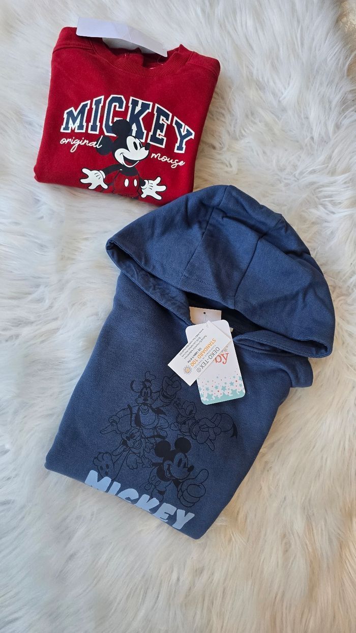 (Neufs non portés) 🏷🏷🥰💙💙 lot sweats molleton mickey 36mois garçon 💙🥰 - photo numéro 6