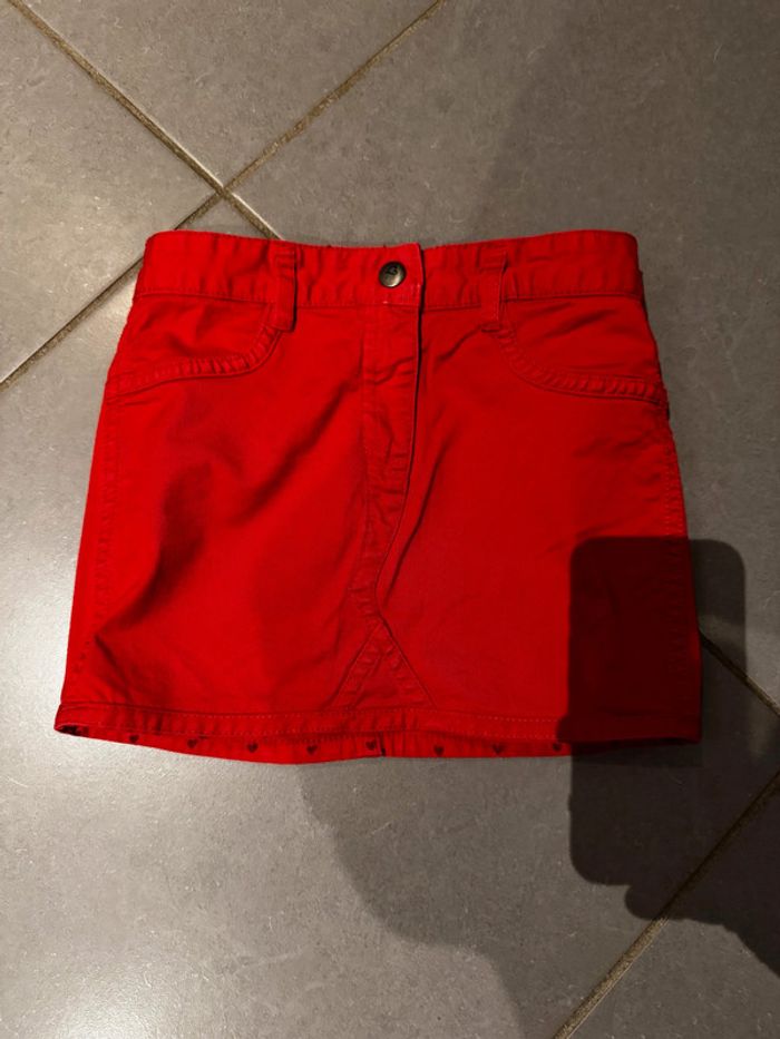 Jupe réversible - La compagnie - Cœur - Rouge, rose & argenté - 5 ans