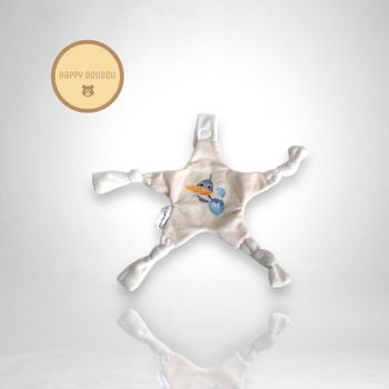 Doudou plat blanc beige canard Lufthansa DP355