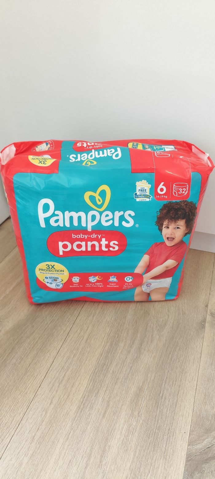 3 paquets couches Pampers Pants baby dry taille 6 (72 couches) - photo numéro 2