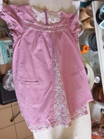 Robe lilas fleuri 5 ans