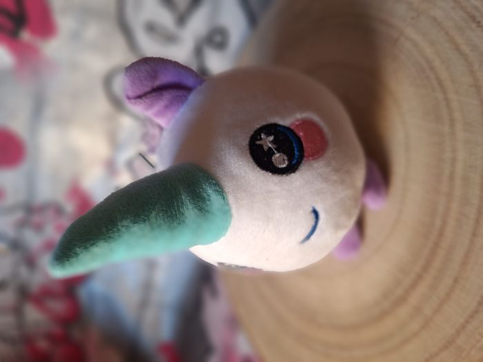 Peluche kawaii licorne colorée relaxante moelleuse et douce - photo numéro 2