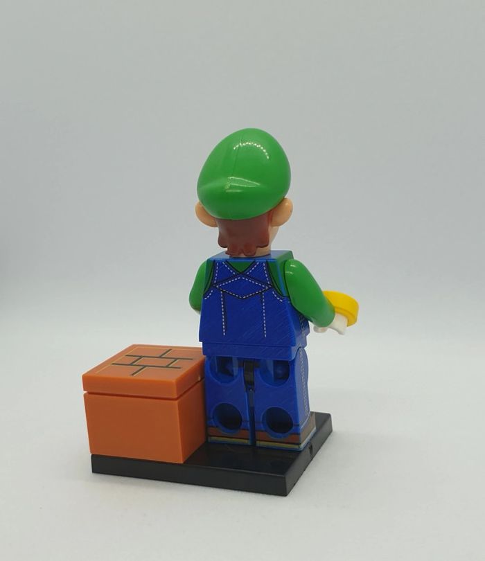 🍄 Figurine Super Mario - Luigi avec une Brique - (Style Lego) 🍄 - photo numéro 7